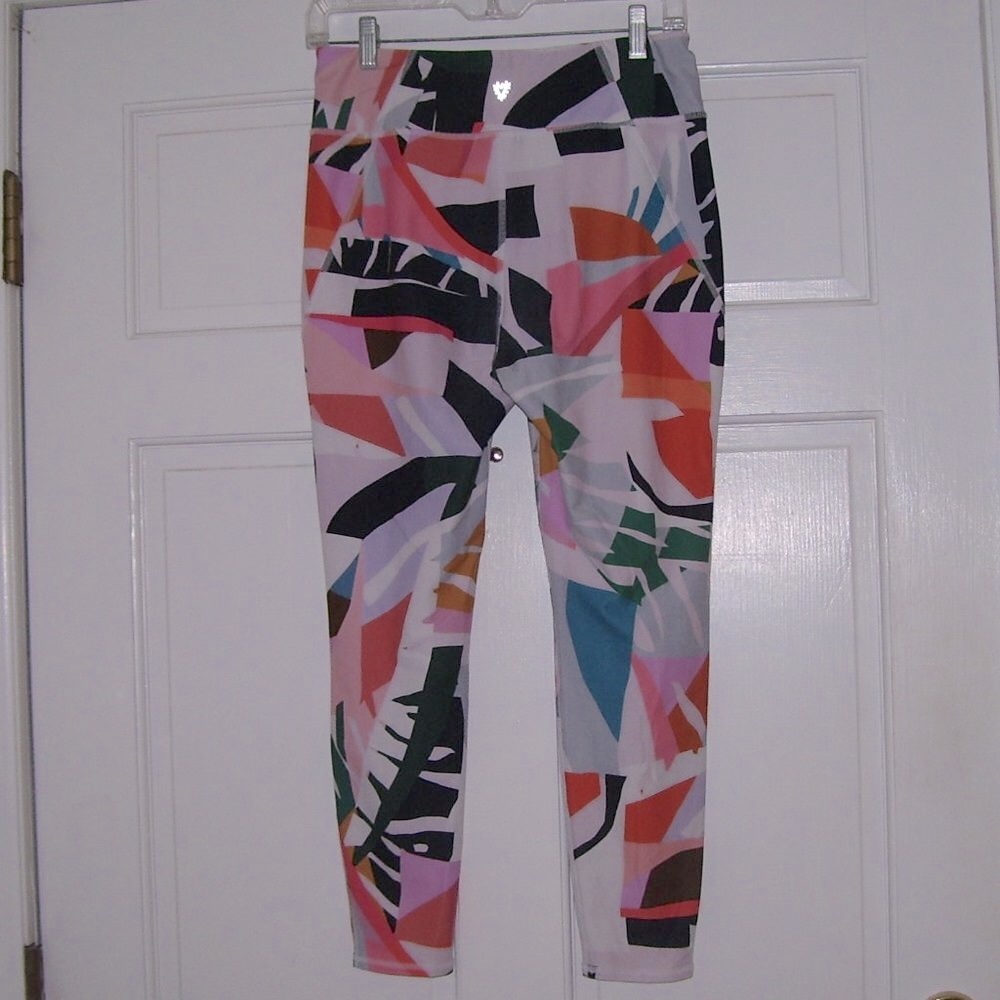 BETSEY JOHNSON Performance Colorful Abstract Yoga Leggings - Picture 4 of 8
